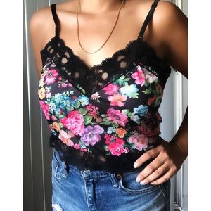 1970’s vintage floral lace camisole